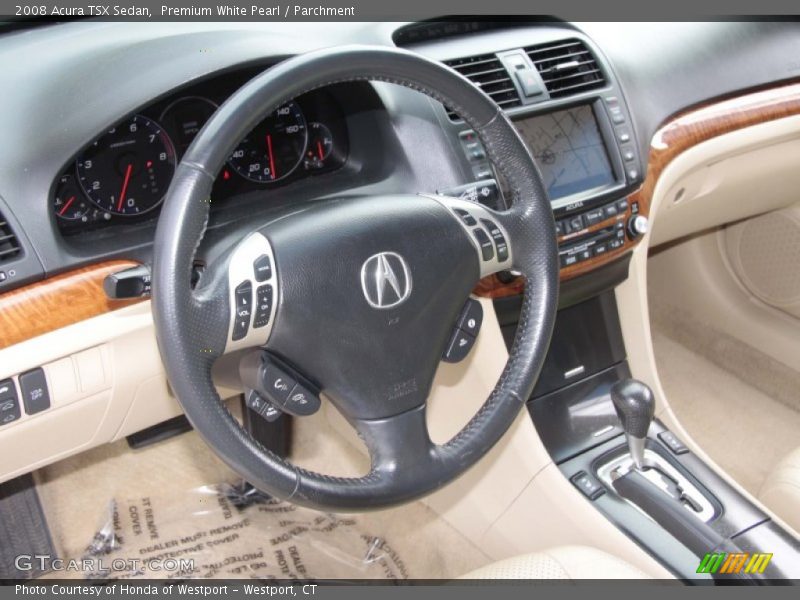 Premium White Pearl / Parchment 2008 Acura TSX Sedan