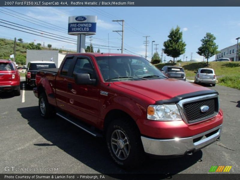 Redfire Metallic / Black/Medium Flint 2007 Ford F150 XLT SuperCab 4x4