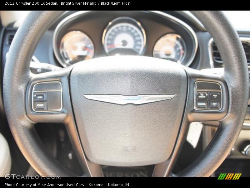 Bright Silver Metallic / Black/Light Frost 2012 Chrysler 200 LX Sedan