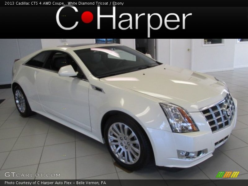 White Diamond Tricoat / Ebony 2013 Cadillac CTS 4 AWD Coupe