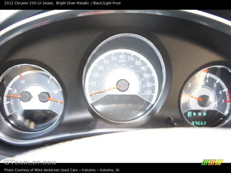 Bright Silver Metallic / Black/Light Frost 2012 Chrysler 200 LX Sedan