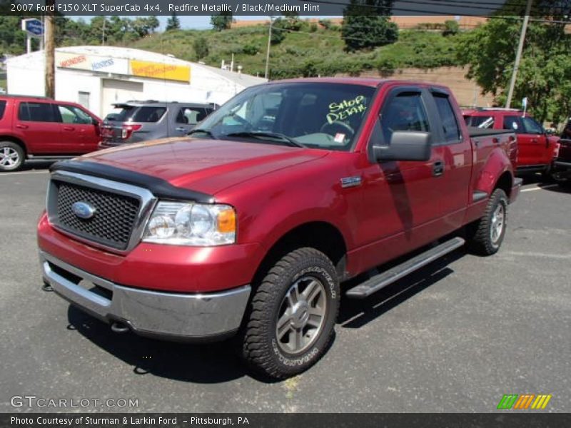 Redfire Metallic / Black/Medium Flint 2007 Ford F150 XLT SuperCab 4x4