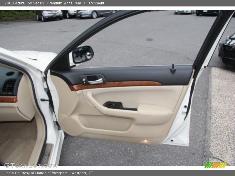 Premium White Pearl / Parchment 2008 Acura TSX Sedan