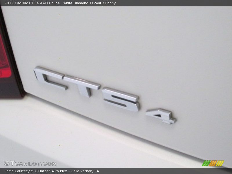 White Diamond Tricoat / Ebony 2013 Cadillac CTS 4 AWD Coupe