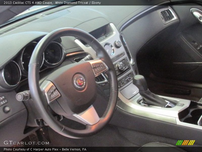 White Diamond Tricoat / Ebony 2013 Cadillac CTS 4 AWD Coupe