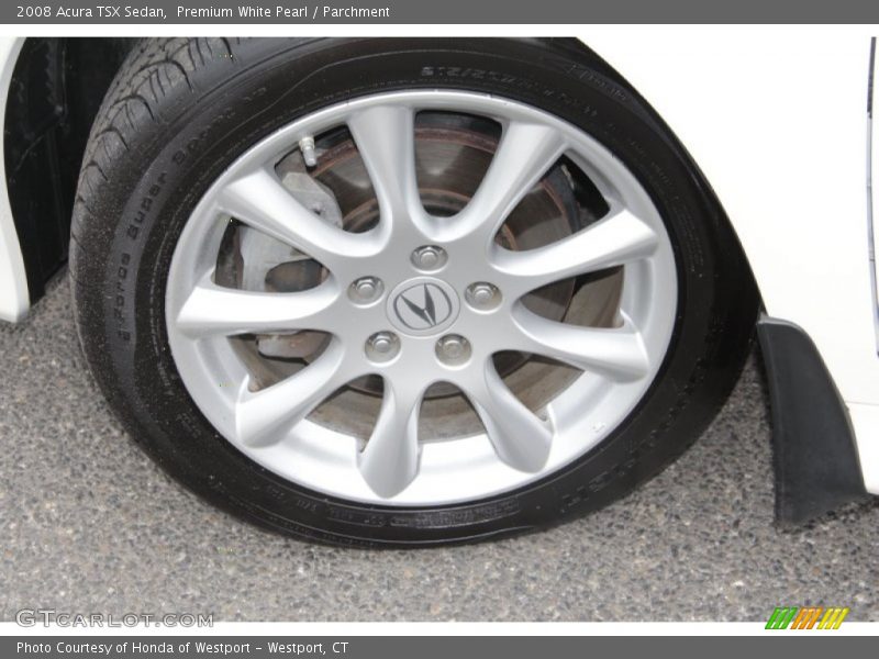 Premium White Pearl / Parchment 2008 Acura TSX Sedan