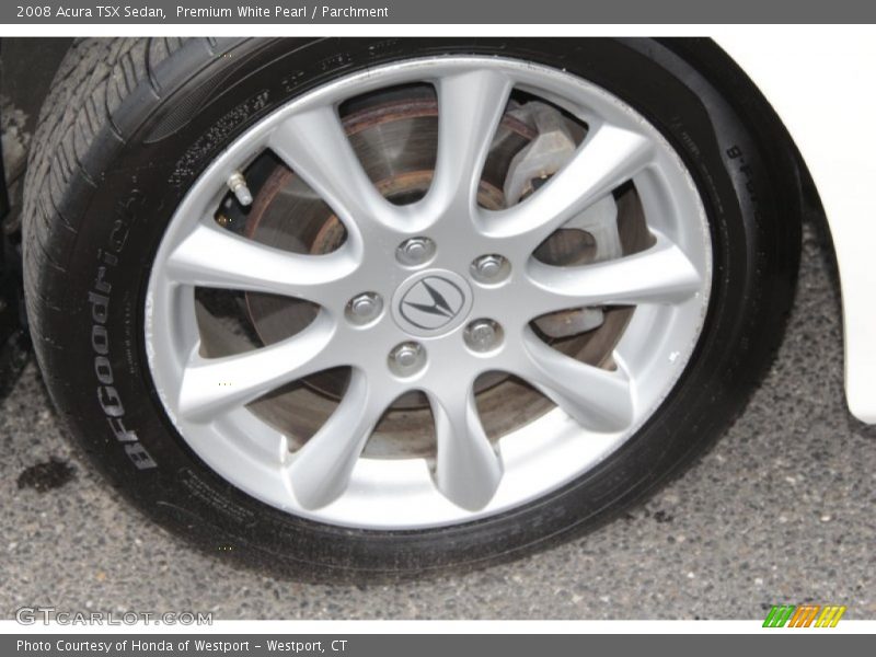 Premium White Pearl / Parchment 2008 Acura TSX Sedan