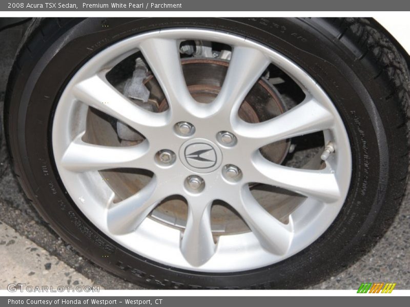 Premium White Pearl / Parchment 2008 Acura TSX Sedan
