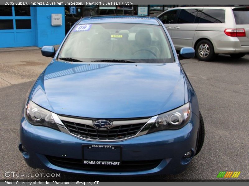 Newport Blue Pearl / Ivory 2009 Subaru Impreza 2.5i Premium Sedan