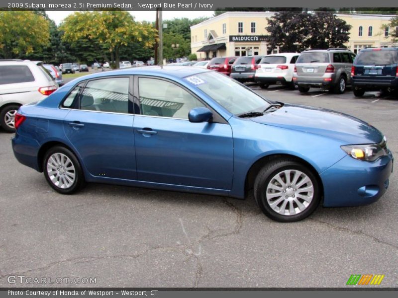 Newport Blue Pearl / Ivory 2009 Subaru Impreza 2.5i Premium Sedan