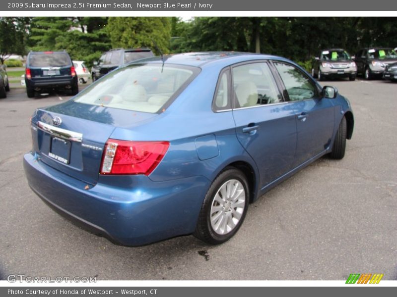 Newport Blue Pearl / Ivory 2009 Subaru Impreza 2.5i Premium Sedan