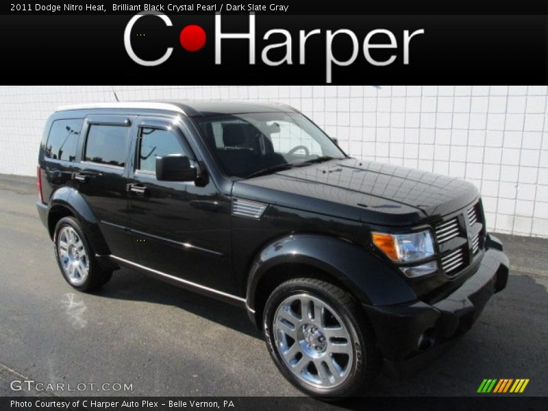 Brilliant Black Crystal Pearl / Dark Slate Gray 2011 Dodge Nitro Heat