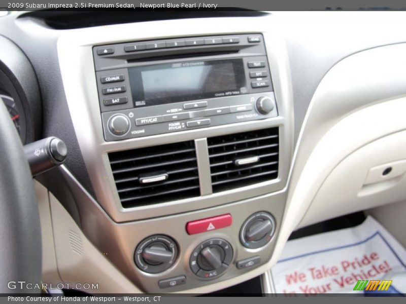 Newport Blue Pearl / Ivory 2009 Subaru Impreza 2.5i Premium Sedan