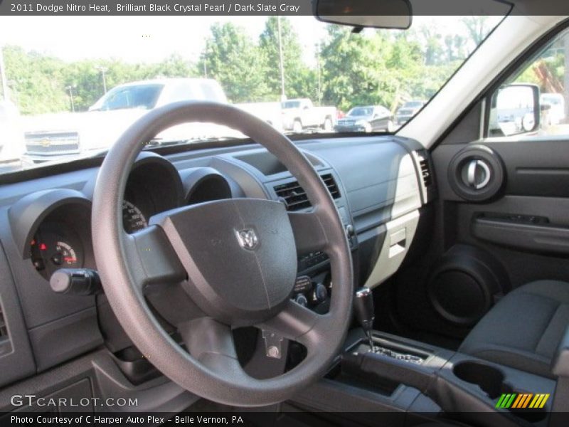 Brilliant Black Crystal Pearl / Dark Slate Gray 2011 Dodge Nitro Heat