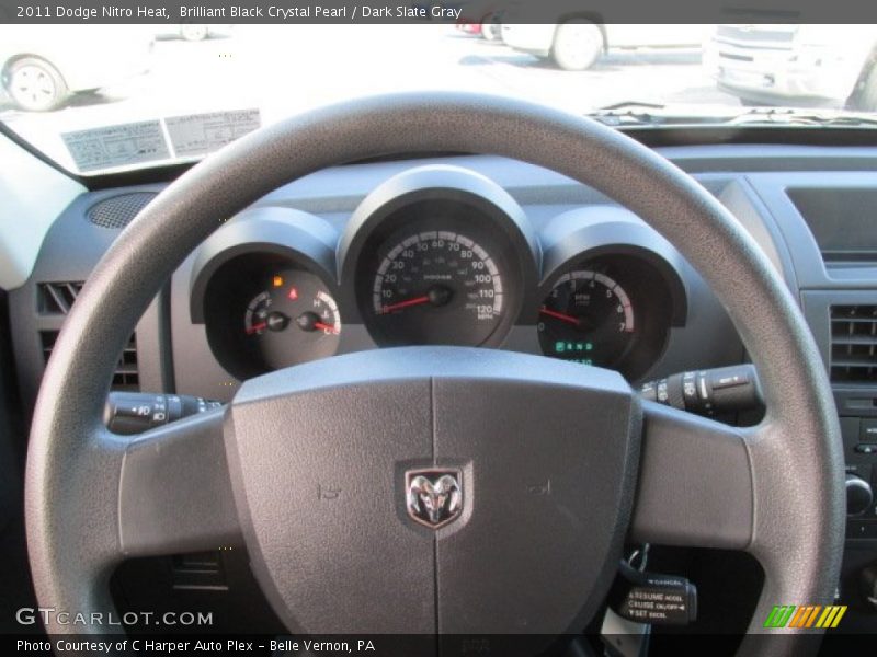 Brilliant Black Crystal Pearl / Dark Slate Gray 2011 Dodge Nitro Heat