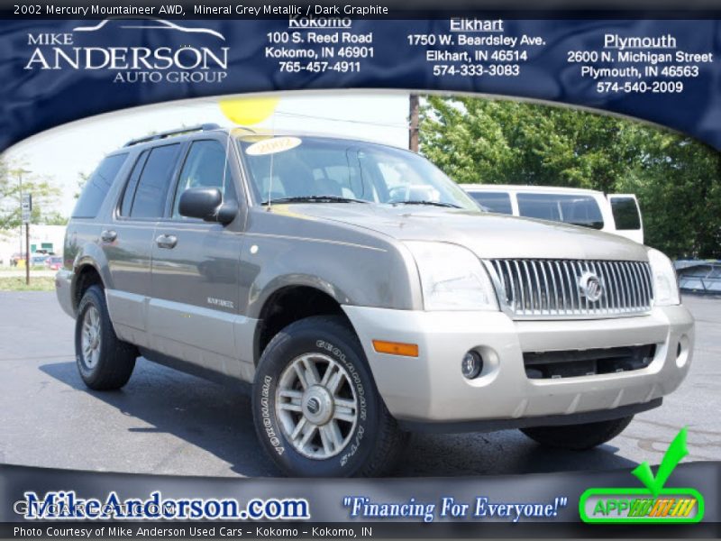 Mineral Grey Metallic / Dark Graphite 2002 Mercury Mountaineer AWD