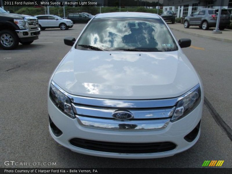 White Suede / Medium Light Stone 2011 Ford Fusion S