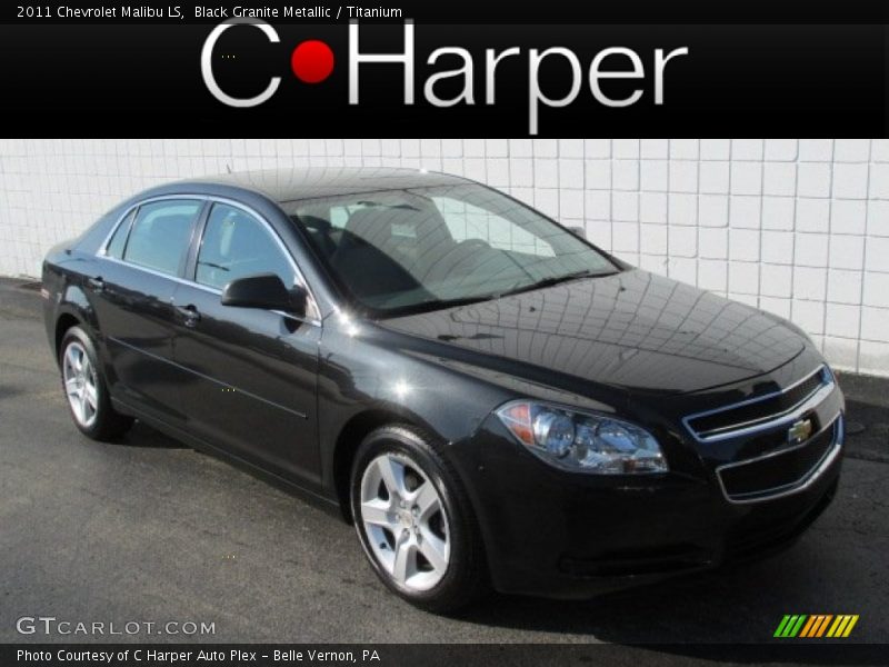 Black Granite Metallic / Titanium 2011 Chevrolet Malibu LS