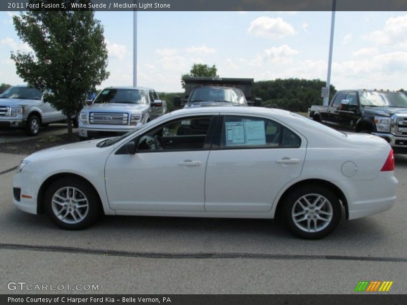 White Suede / Medium Light Stone 2011 Ford Fusion S