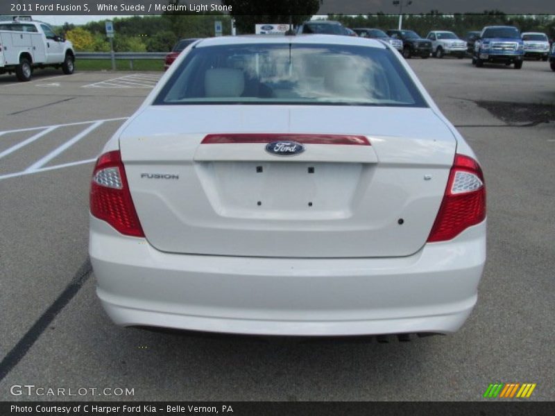 White Suede / Medium Light Stone 2011 Ford Fusion S