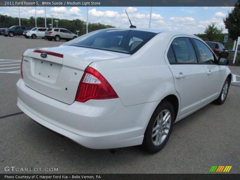 White Suede / Medium Light Stone 2011 Ford Fusion S