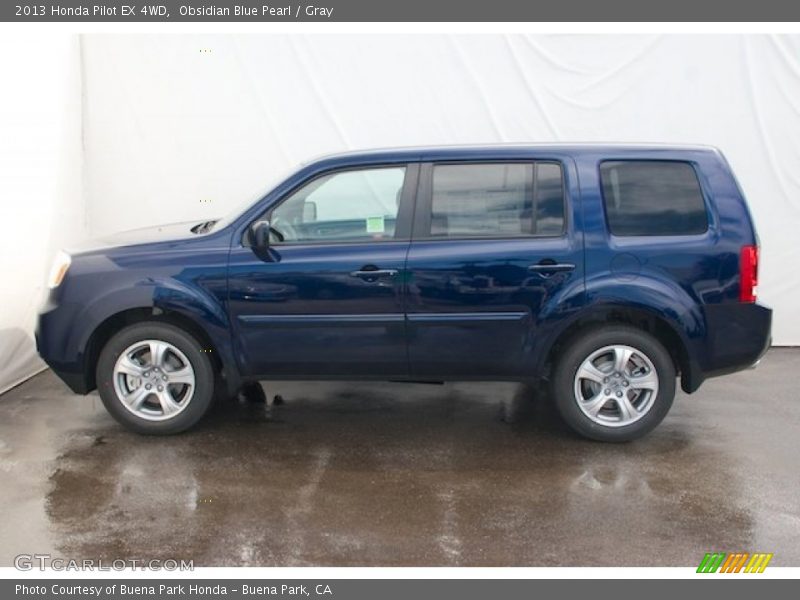 Obsidian Blue Pearl / Gray 2013 Honda Pilot EX 4WD