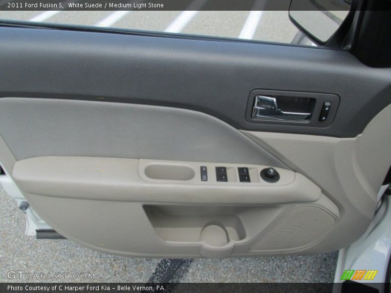 White Suede / Medium Light Stone 2011 Ford Fusion S