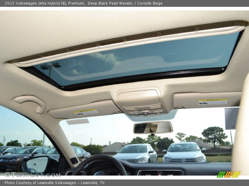 Deep Black Pearl Metallic / Cornsilk Beige 2013 Volkswagen Jetta Hybrid SEL Premium