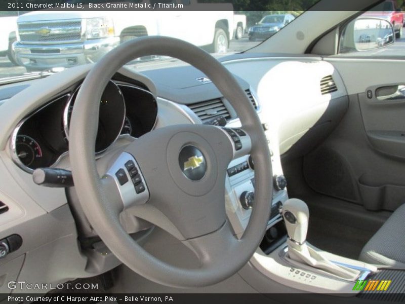 Black Granite Metallic / Titanium 2011 Chevrolet Malibu LS