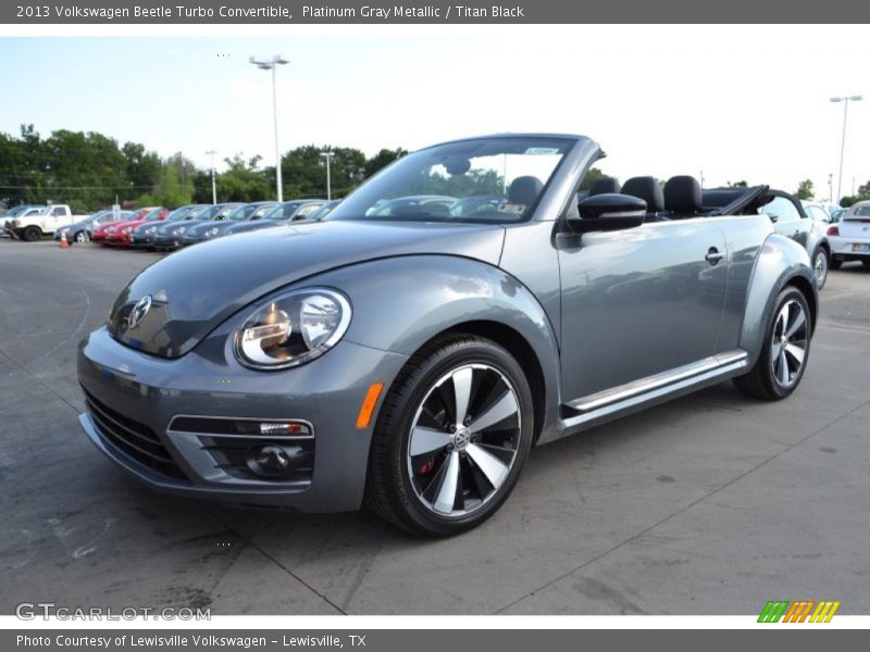 Platinum Gray Metallic / Titan Black 2013 Volkswagen Beetle Turbo Convertible