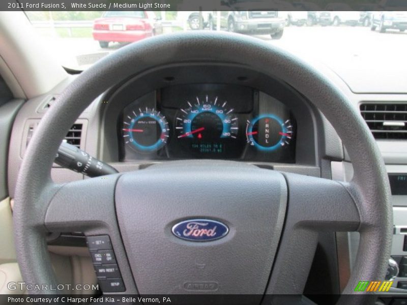 White Suede / Medium Light Stone 2011 Ford Fusion S