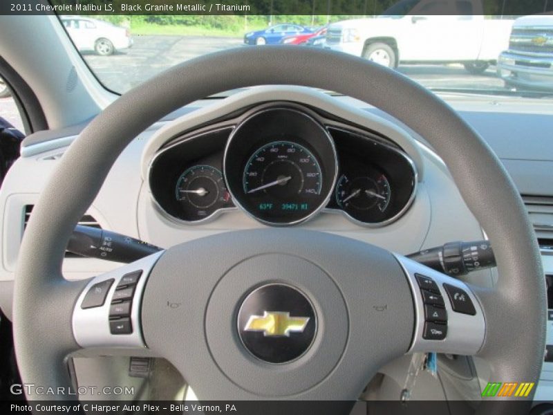 Black Granite Metallic / Titanium 2011 Chevrolet Malibu LS