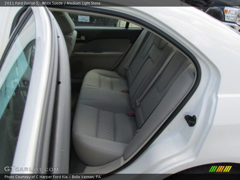 White Suede / Medium Light Stone 2011 Ford Fusion S