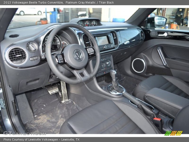 Platinum Gray Metallic / Titan Black 2013 Volkswagen Beetle Turbo Convertible