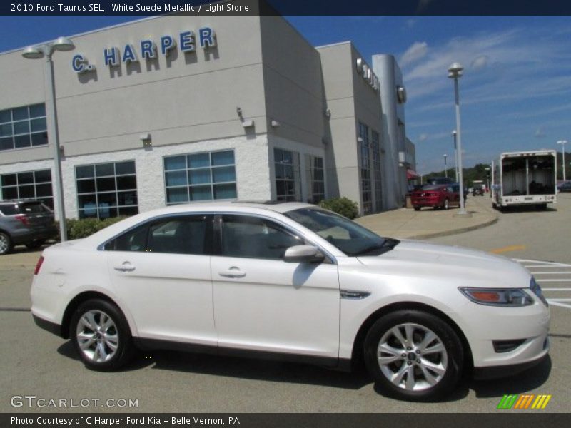 White Suede Metallic / Light Stone 2010 Ford Taurus SEL
