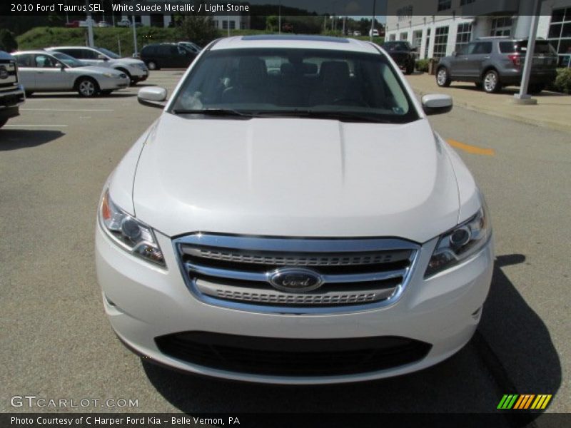 White Suede Metallic / Light Stone 2010 Ford Taurus SEL