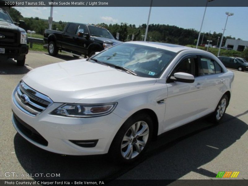 White Suede Metallic / Light Stone 2010 Ford Taurus SEL
