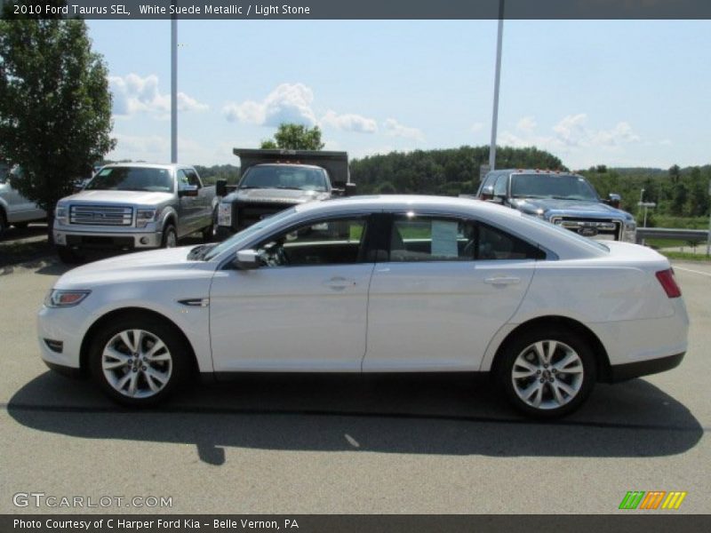 White Suede Metallic / Light Stone 2010 Ford Taurus SEL