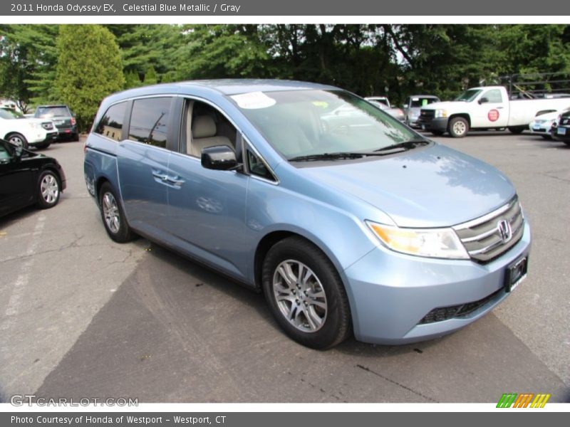 Celestial Blue Metallic / Gray 2011 Honda Odyssey EX