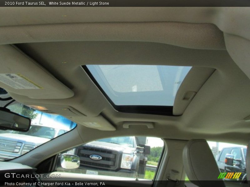 White Suede Metallic / Light Stone 2010 Ford Taurus SEL