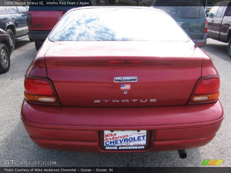 Inferno Red Pearl / Agate 2000 Dodge Stratus SE