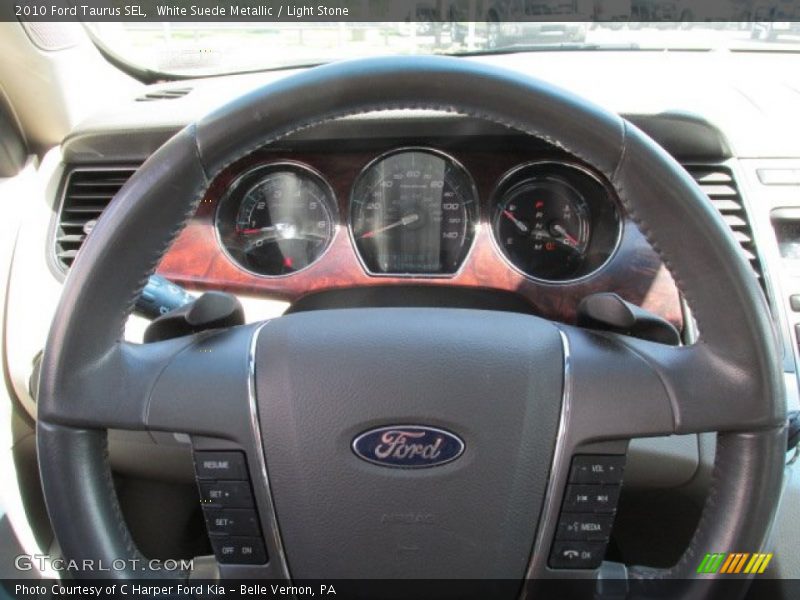 White Suede Metallic / Light Stone 2010 Ford Taurus SEL