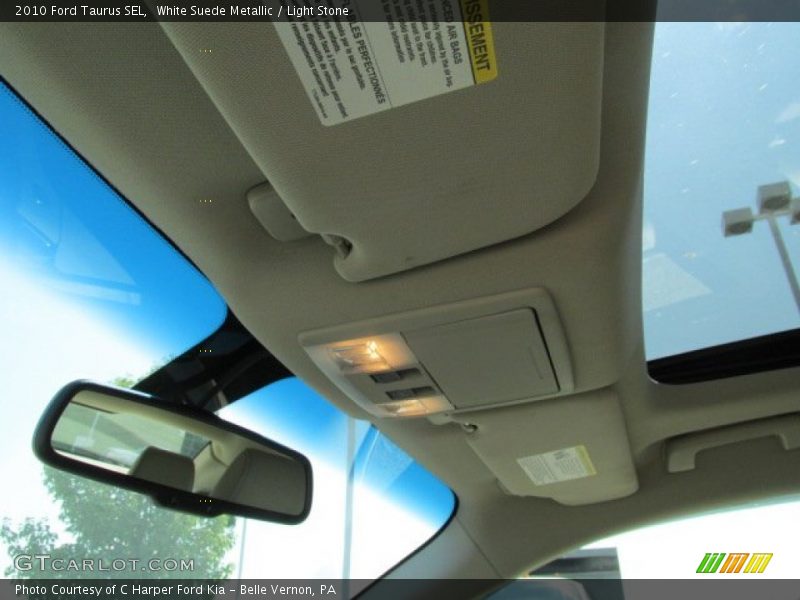 White Suede Metallic / Light Stone 2010 Ford Taurus SEL