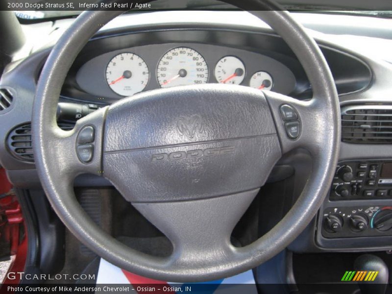 Inferno Red Pearl / Agate 2000 Dodge Stratus SE