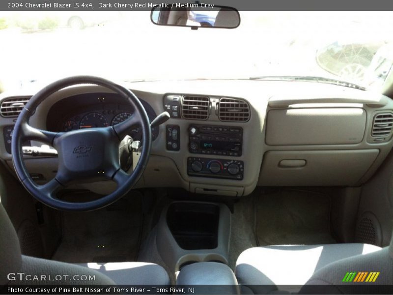 Dark Cherry Red Metallic / Medium Gray 2004 Chevrolet Blazer LS 4x4