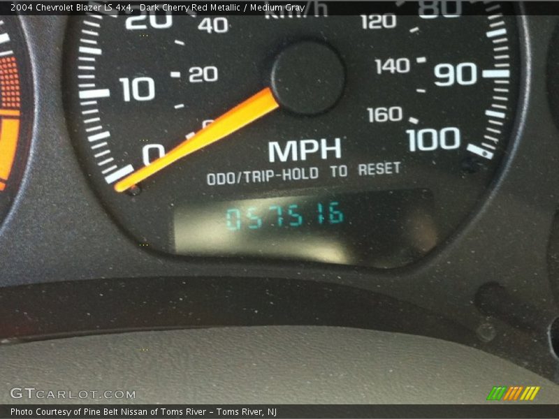 Dark Cherry Red Metallic / Medium Gray 2004 Chevrolet Blazer LS 4x4
