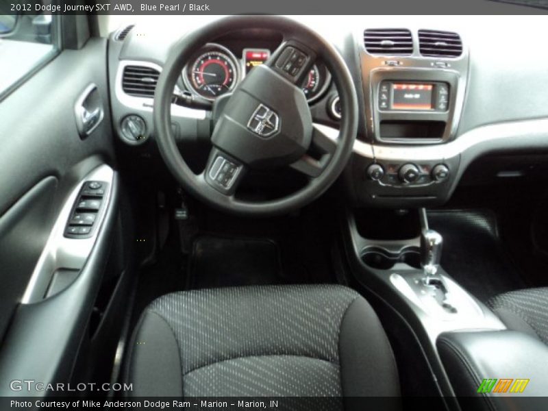 Blue Pearl / Black 2012 Dodge Journey SXT AWD