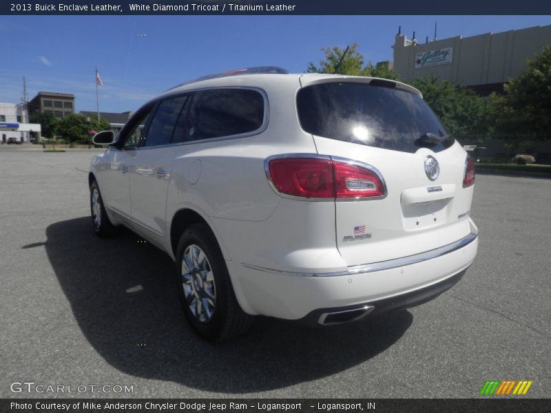 White Diamond Tricoat / Titanium Leather 2013 Buick Enclave Leather