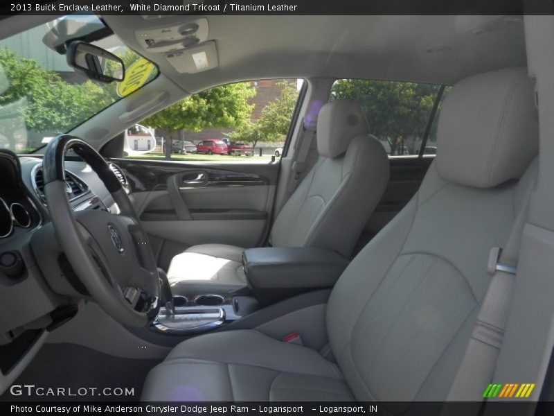 White Diamond Tricoat / Titanium Leather 2013 Buick Enclave Leather