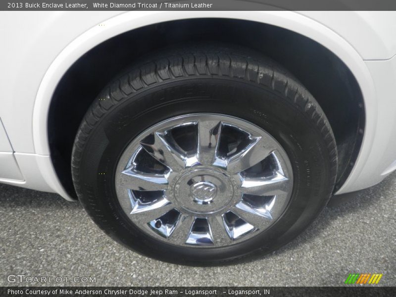White Diamond Tricoat / Titanium Leather 2013 Buick Enclave Leather